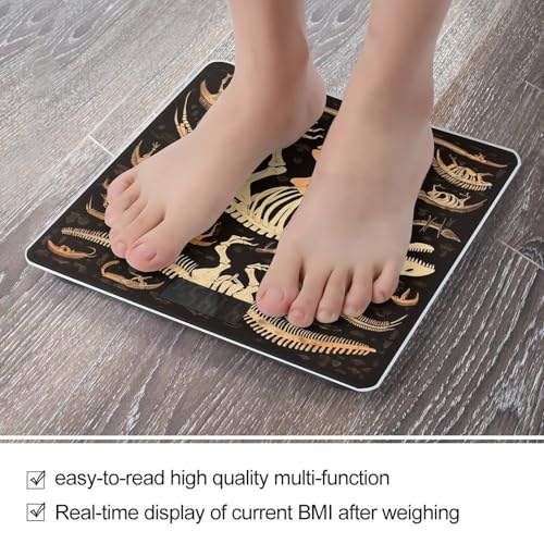 Báscula de baño digital con diseño de esqueleto de dinosaurio miniatura 5