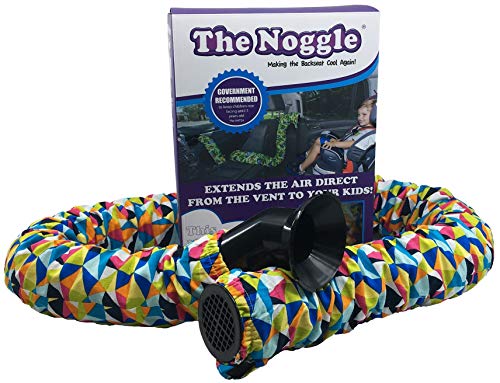 The Noggle - Making The Backseat Cool Again -Quick & Easy to Use Car Travel Accessories for a Comfy Ride Summer or Winter-Air Vent Extender Hose Directs Cool or Warm Air to Your Kids-8ft, Kaleidoscope