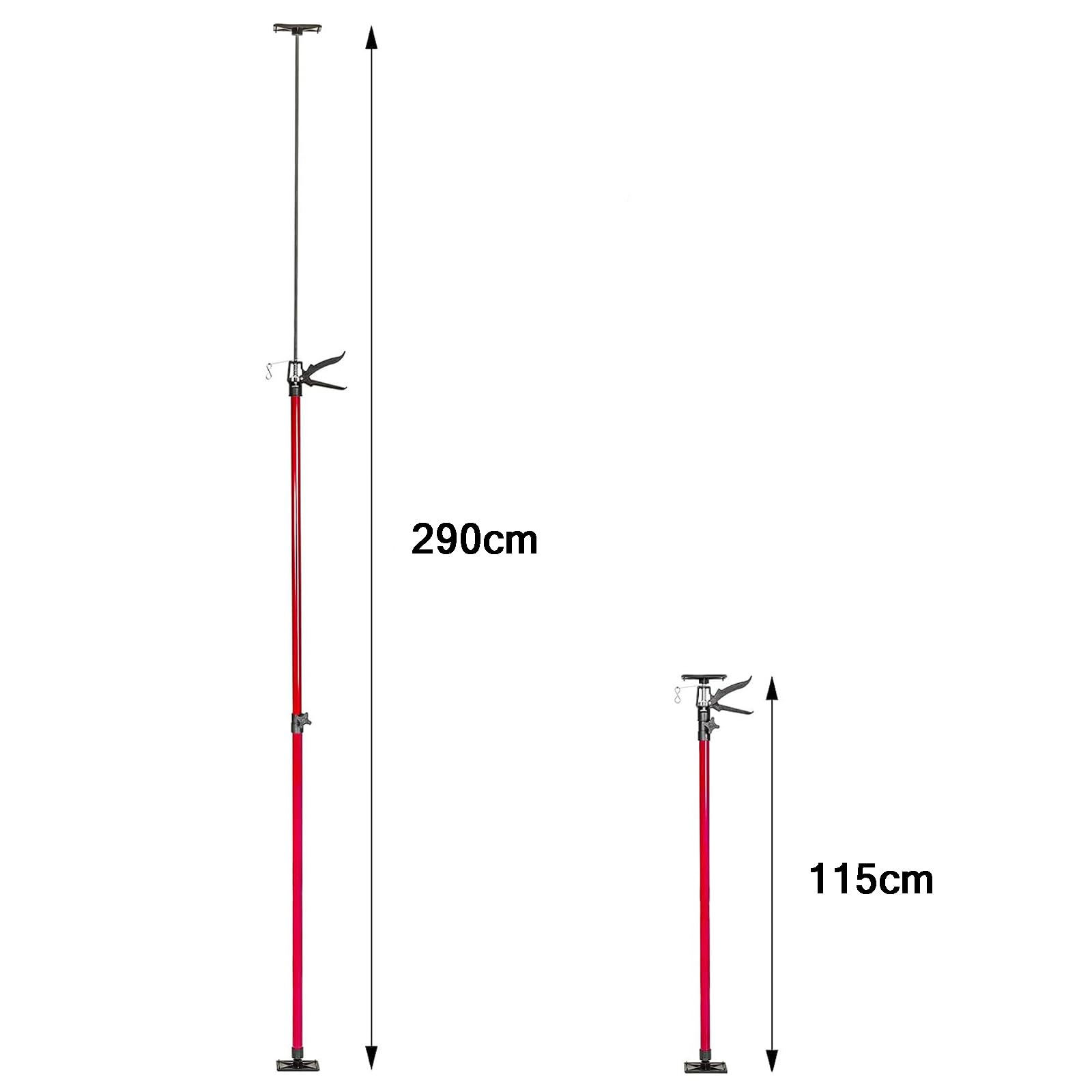 Supporto per montaggio a soffitto, telescopico, per porta, 115-290 cm, blu, rosso, blu 9