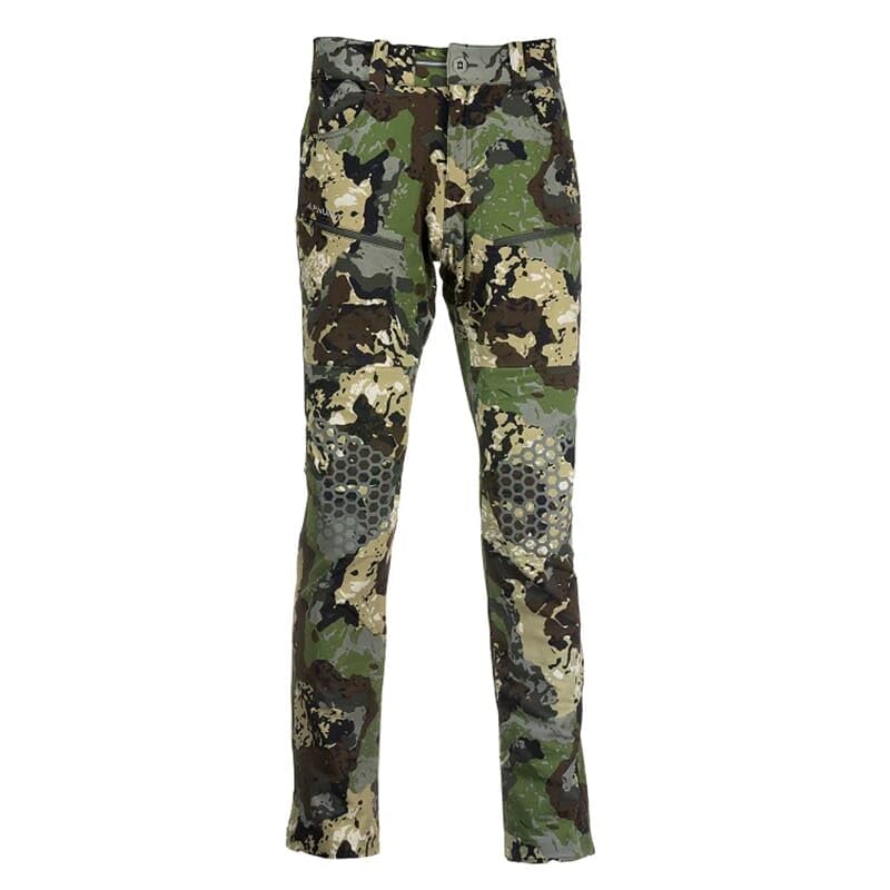 Pnuma Outdoor Pursuit Pant Caza Veil Camo, Heavy Duty Polyester, Nylon Reinforced, 5 Pockets, Articulated Knees (P2002C)