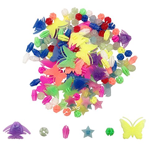 MOMOONNON 170 Counts Colorful Bike Wheel Beads Bicycle Decoration Spoke Beads Biking Accessories for Kids, and Patterns