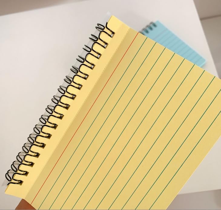 Miniatura 4 de 300 hojas de índice forradas de 6 x 4 pulgadas, 6 blocs de tarjetas de memoria con espiral con dos cubiertas de PVC, bloc de notas horizontales