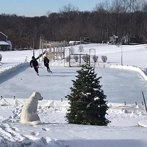 Rinkmaster 6 Mil Rink Liner - Diy Backyard Rink Tarp, For At-Home Hockey Practice Or Ice Skating Training, Bright White, 24' X 50' #TOP1