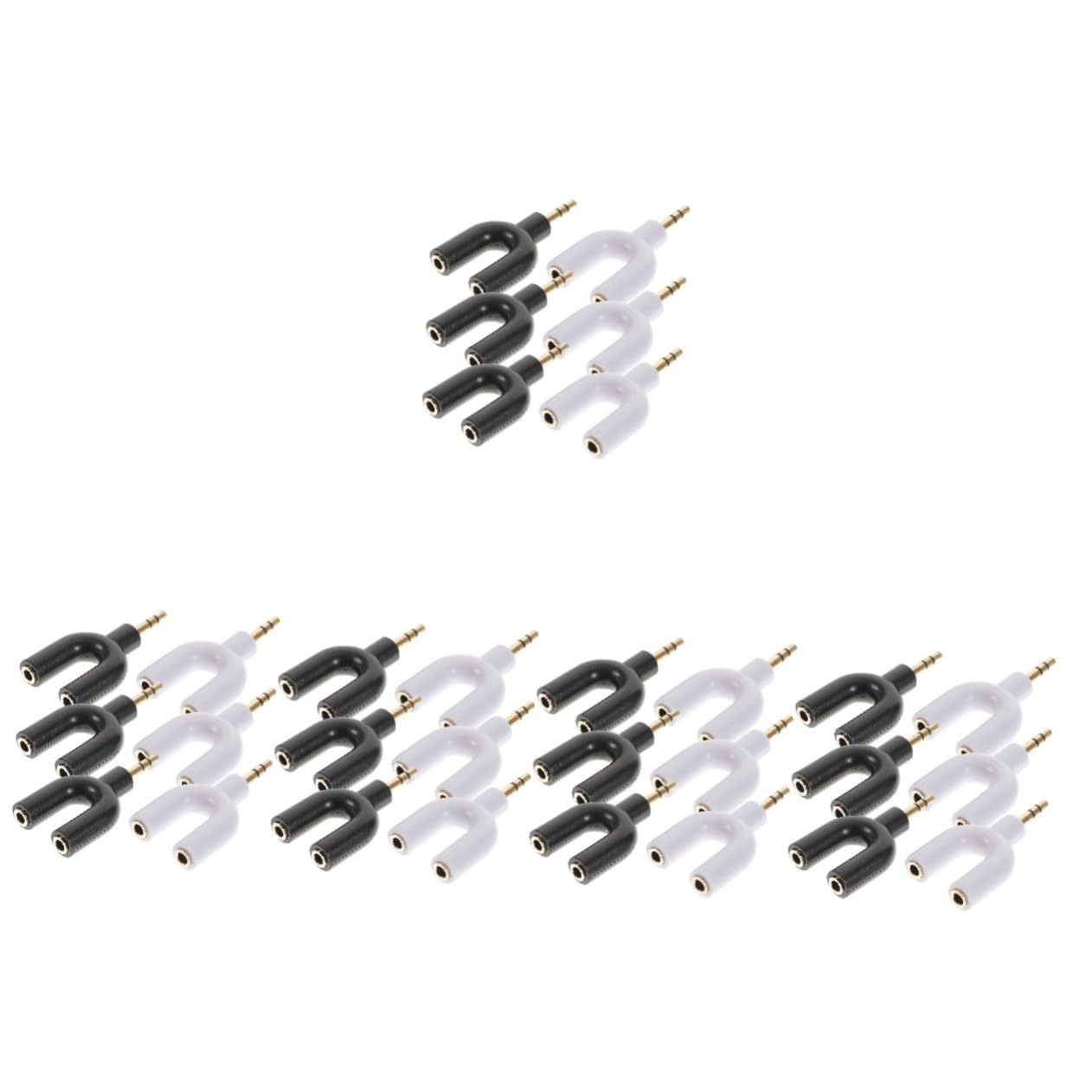 Mikikit 30pezzi u Shape Headphone Adapter y Splitter Per Cuffie Adattatore Audio Per Dispositivi e Facile Usare e