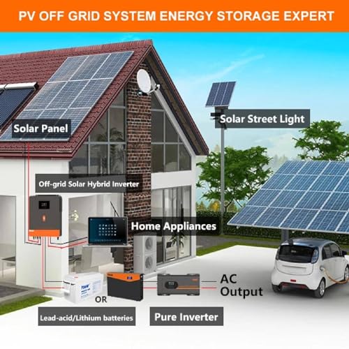 Inversor solar 4200W/6200W na rede, inversor solar híbrido 48V fora da rede inversor de onda senoida