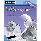 APOLLO Transparency Film for Laser Printers, Black on Clear, 50 Sheets/Pack (CG7060) (VCG7060E)