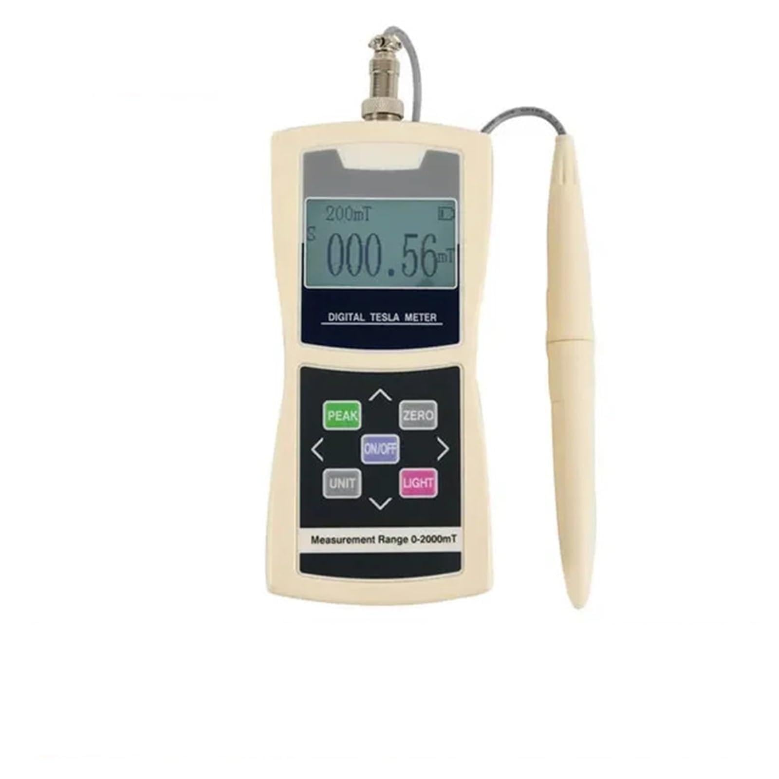 Medidor de campos electromagnéticos Medidor Digital De 0-2400mt, Imán Permanente, Gauss, Prueba Campo Superficie Flujo Magnético Portátil para construcciones(Accuracy2.0)