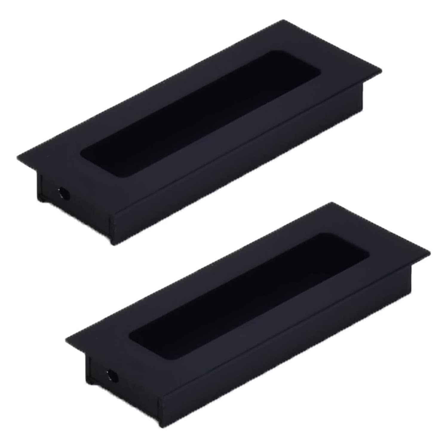 Tiradores cuadrados de aleación de aluminio negro para armarios