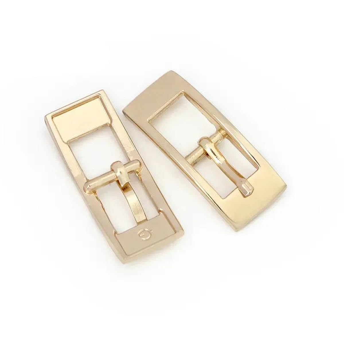 10-50 piezas de hebilla de pasador de aleación de 10/15/19 mm para correa de bolso de cuero, hebillas ajustadas para cinturón, accesorio para correas de equipaje de bricolaje, 10 mm, oro claro, 50 pie