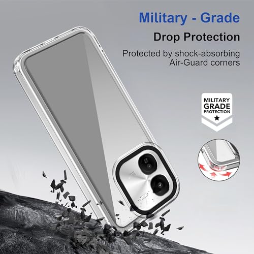 Image of amazon basics Back Case Cover for iQOO Z9x 5G | Compatible for iQOO Z9x 5G Back Cover | Case Cover with Camera Protection | (TPU + PC | Transparent)