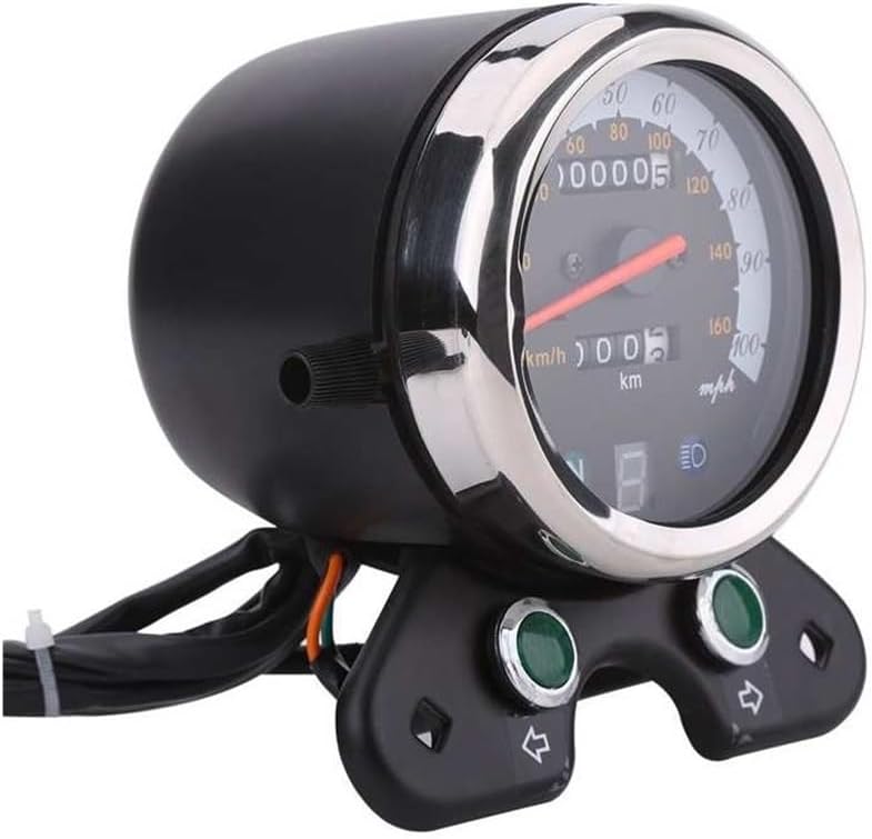 Digital Tachometer Motorcycle Gauge Motorcycle Counter Instrument Universal Motorcycle Dual Odometer Speedometer Meter Gear Digital Display