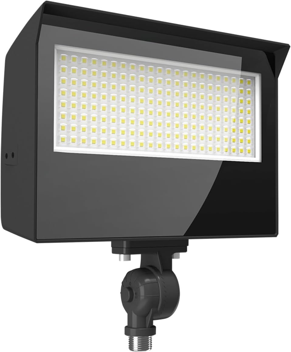 RAB Lighting RAB X22 4-Way Dusk to Dawn LED Flood Light, Selectable 3000K/4000K/5000K, Adjustable 50W/60W/70W/80W, 55/75/90 Beam, 0-10V Dim, 120-277 Volt, Knuckle & Yoke
