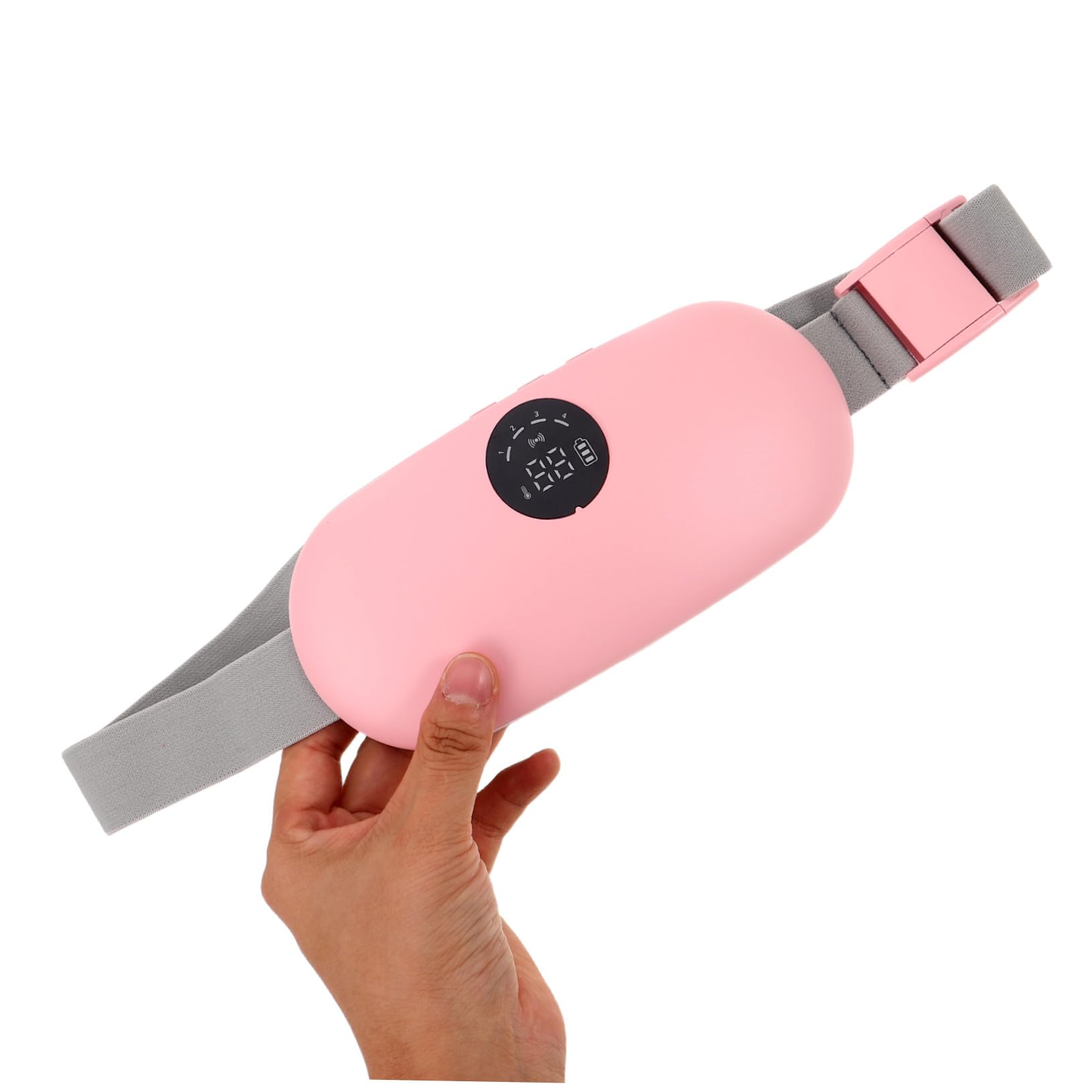 HANABASS Cinturón Calentador Menstrual Portátil con Masaje para Abdomen y Espalda, Diseño Delgado y Ligero, Silicona y Abs, 2000mah, Adecuado para Relajarse en Casa