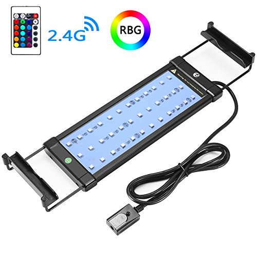 COODIA Aquarium Hood Lighting Color Changing Remote Controlled Dimmable LED Light for Aquarium/Fish