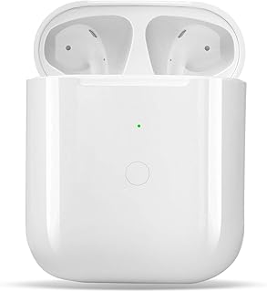 Compatible with AirPods 2&1 Charger Case Replacement, Wireless AirPods Charging Case with Bluetooth Pairing Sync Button, no Earbuds, White