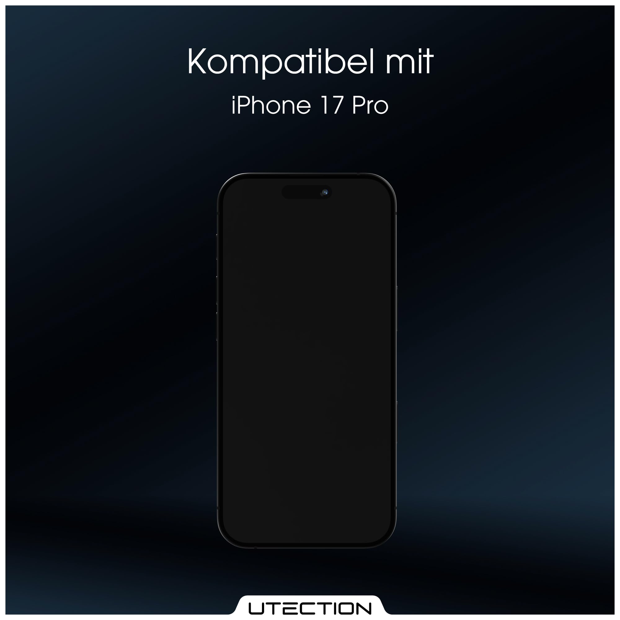 UTECTION 3X Panzerfolie [Besser als Glas] für iPhone 17 PRO - Unzerstörbarer Displayschutz - Perfekte passform - Schutzfolie mit ALLEN Hüllen kompatibel - Super Haptik & Kinderleichte Anbringung
