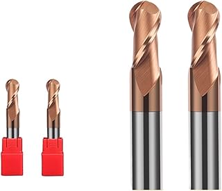 Milling Cutter, 2 HRC55 Flutes Carbide Ball N...,