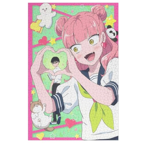 正反対な君と僕 木製ジグソーパズル 1000ピース 完成サイズ50×75cm アニメ風キャラクターイラスト 高精細プリント 中級者 中級 壁飾りディスプレイ 収納しやすい ギフト用の商品画像（Amazon）