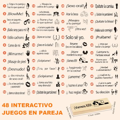 Miniatura 7 de 71nmly Juego Erótico Español Torre De Madera 48 Piezas,Bloques Apilables De Torre Para Parejas,Juegos Hot Para Adultos,Juegos Para Parejas En La Intimidad,Regalos Para Una Cita Nocturna