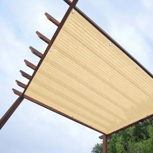Voiles d'ombrage 185x485 HDPE sable pour balcon