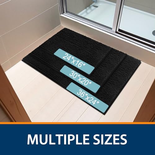 Smiry Luxury Chenille Bath Rug 24''X16'', Extra Soft And Absorbent Shaggy Bathroom Mat Rugs thumb #6