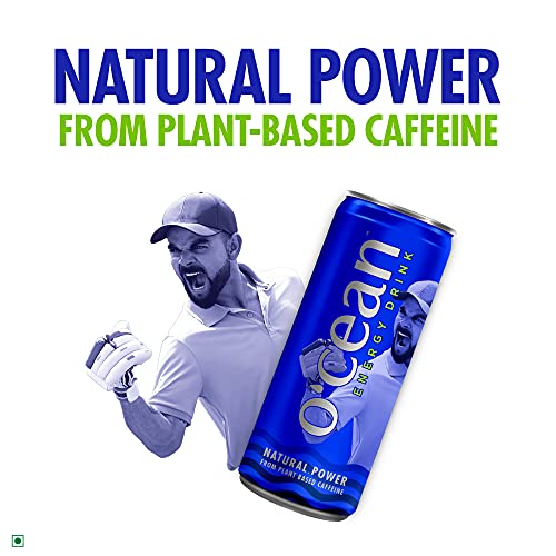 Image of Ocean Energy Drink enriched with natural caffeine, glucose & vitamins| 250ml | Pack of 6 - Virat Edition Energy Drink