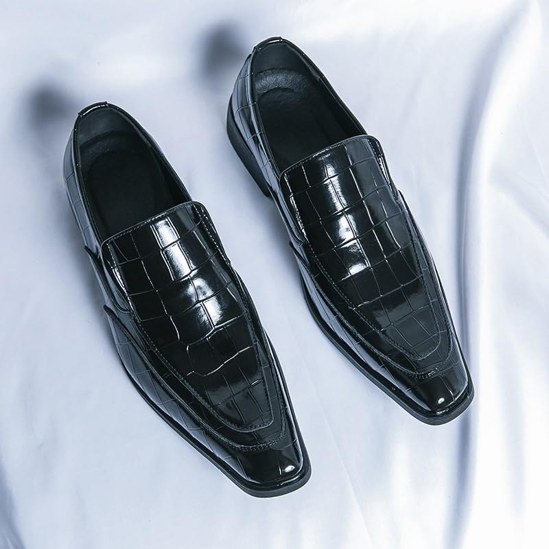 Men Formal Shoes Dress Oxford Party Prom Plain Toe Slip On Anti-Slip Non Slip Resistant Office Business Genuine Leather2