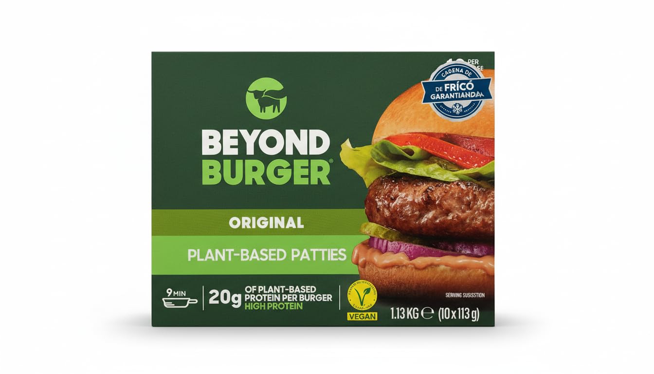 Beyond Burger Pack 10 Hamburguesas Vegetales 1.13 kg 20g Proteína Vegetal Sin Gluten Veganas Refrigerado
