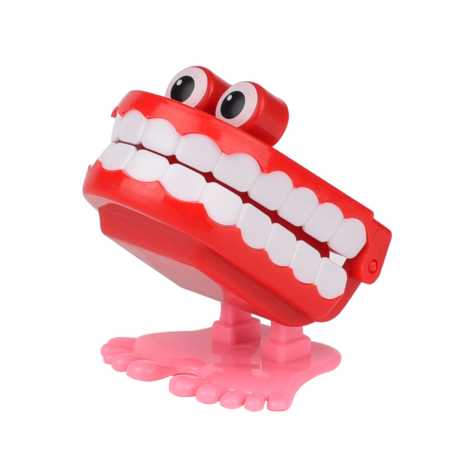 Wind-up Toys Chattering Teeth Early Educational Toy Walking False Teeth for Party Decoration (Color1)