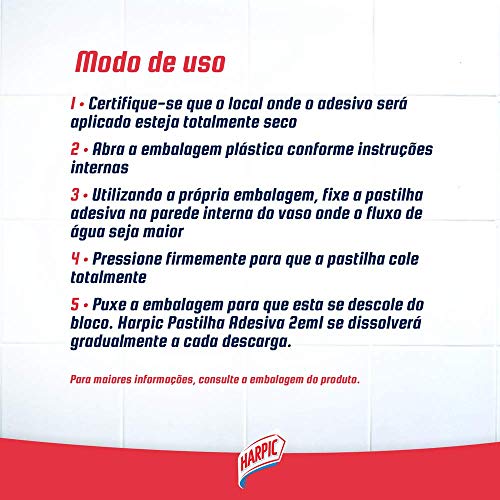 Pastilha Sanitária Adesiva 2Em1 Lavanda Com 3 Unidades De 9 G Cada, Harpic