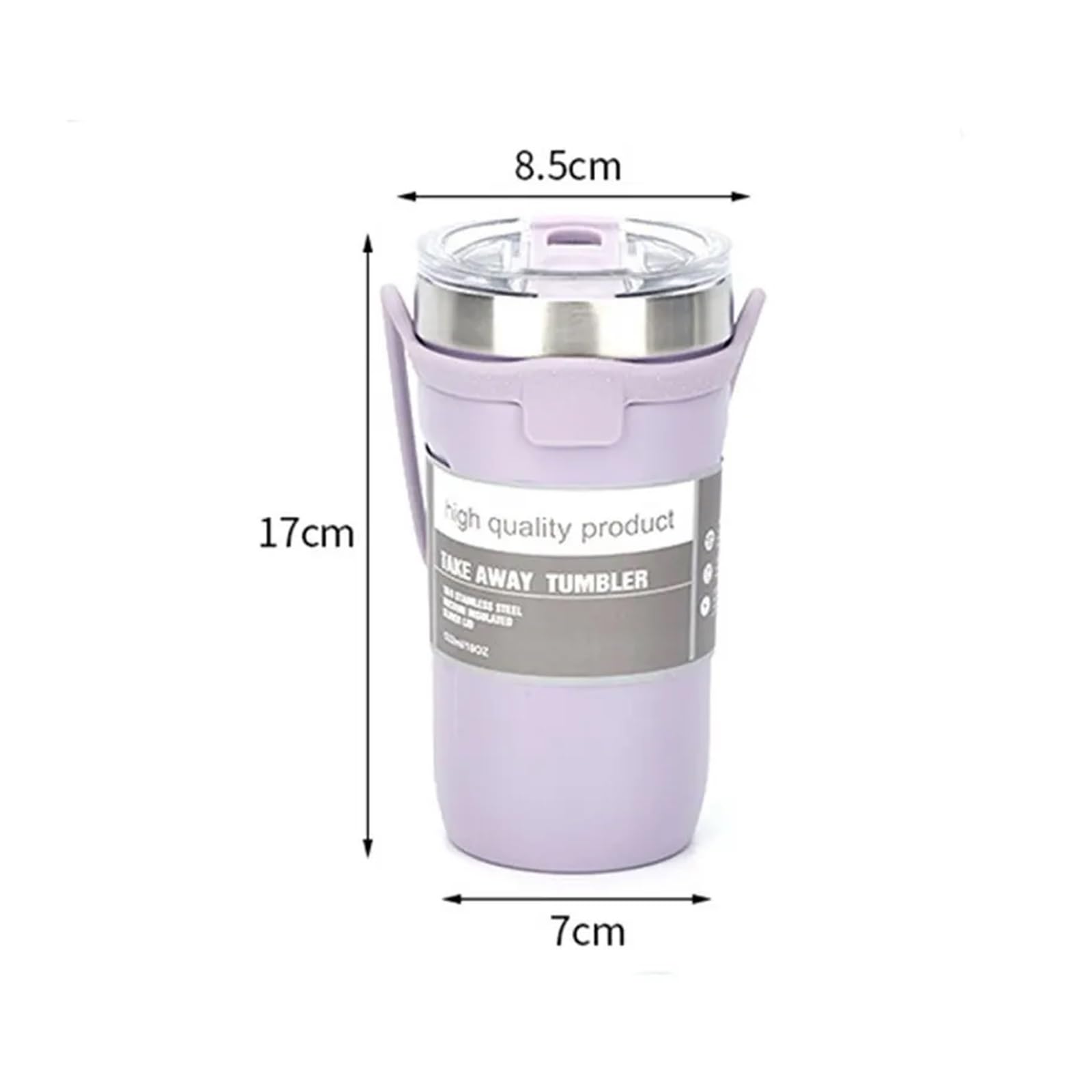 550ML 304 Edelstahl Tragbare Doppel-Schicht Isolierung Tasse Haushalts Wasser Tasse Vier Jahreszeiten Universelle Einfache Reinigung (Size : 550ml, Color : Pink)