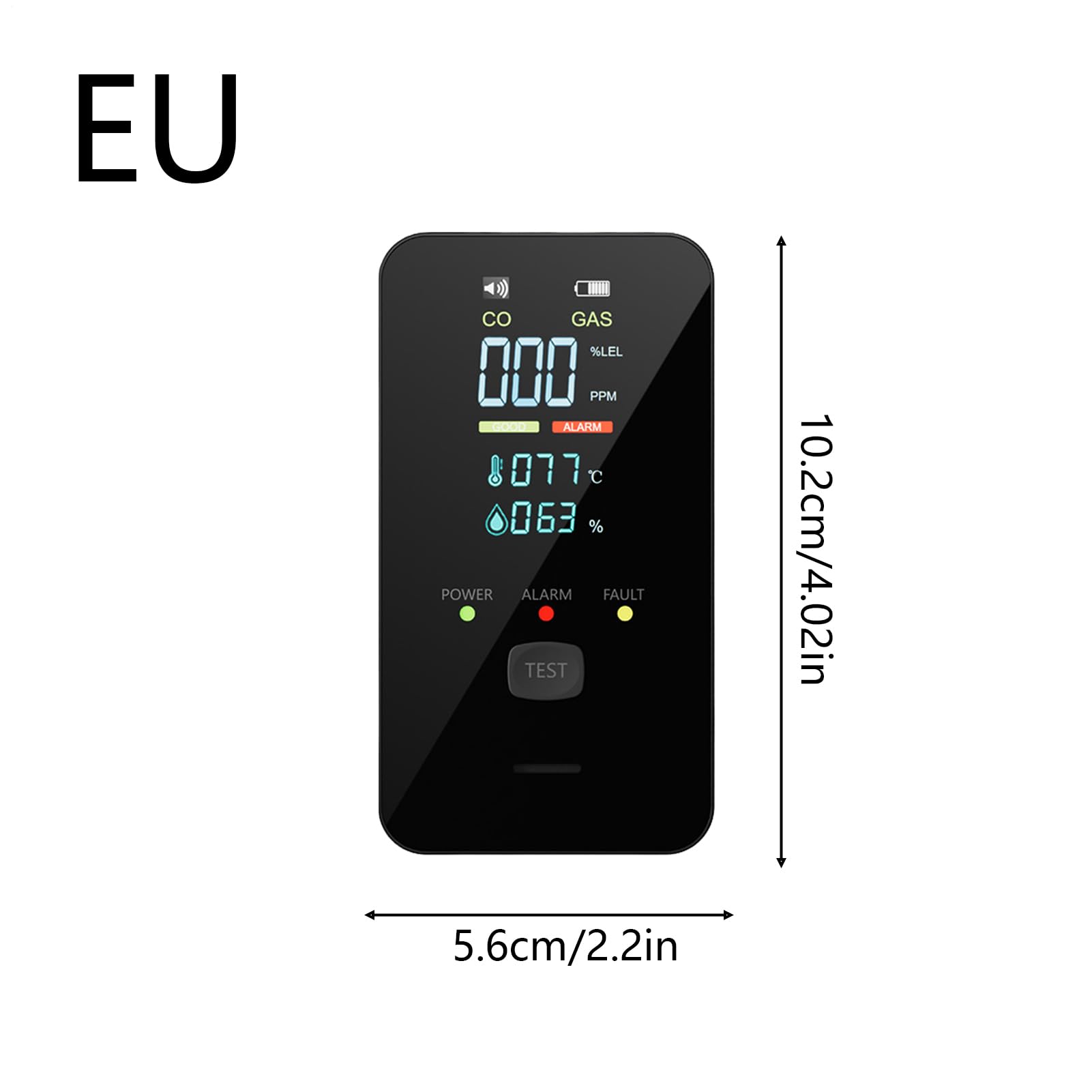 Kohlenmonoxid Melder 4-in-1 Steckdosen-Digitalmessgerät