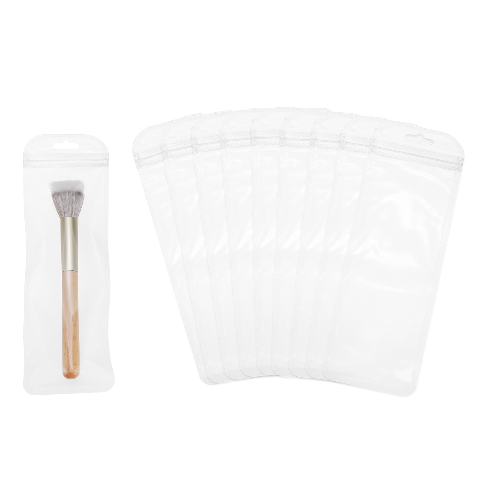 Bolsas plásticas transparentes con cierre resellable y colgador para embalaje