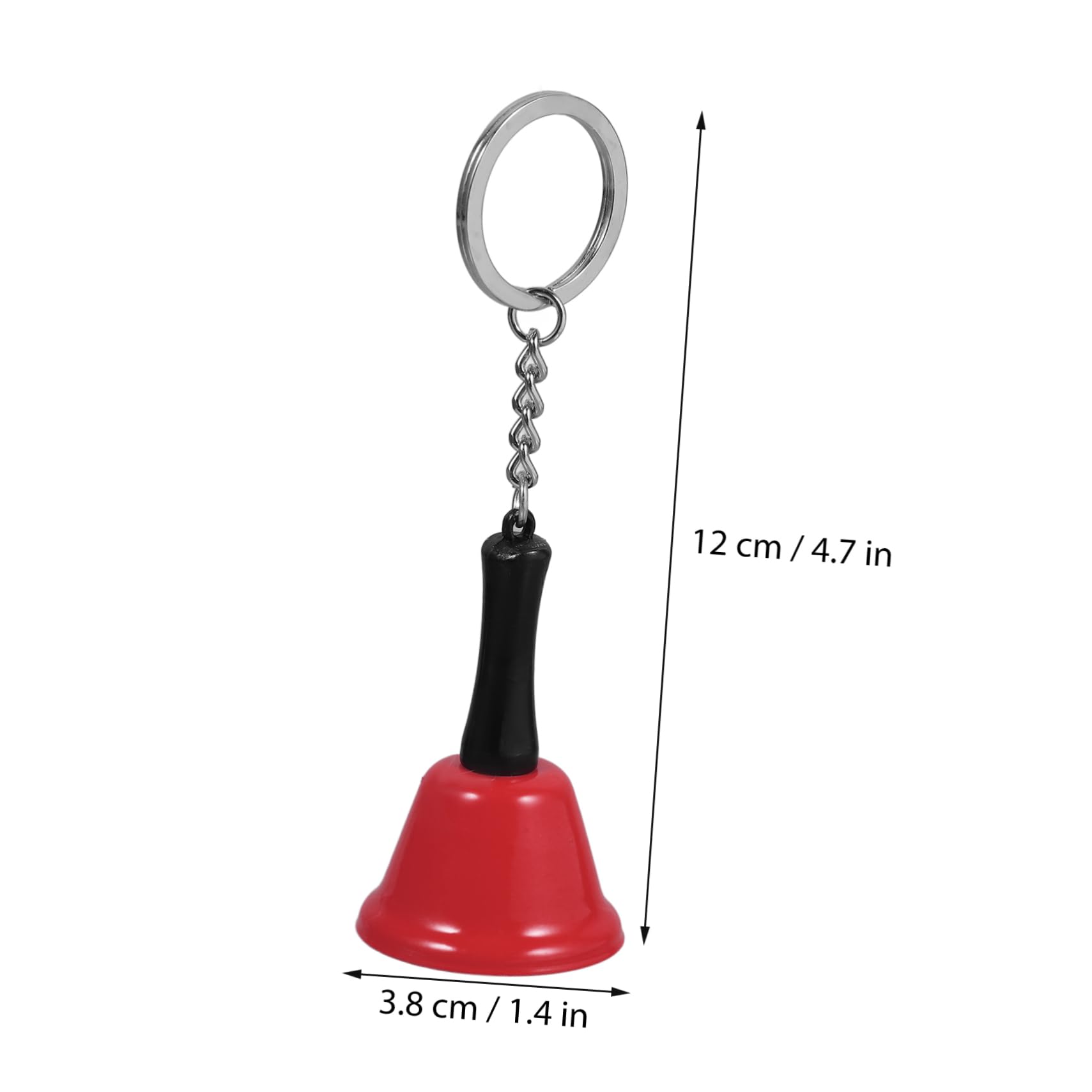 OUNONA Hand-Rock Keychain Craft Small Bells Keychains School Bell Keychain Decoration Decorations Keychain with Bell Attention Mini Bells Hand Bells Cute Fidget for Red Iron