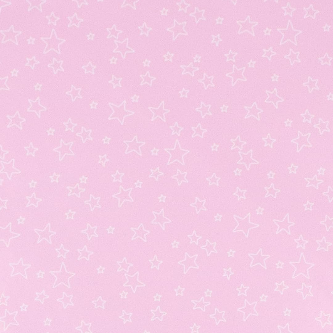 Baby Pink Stars Gift Wrapping Paper Roll 3m