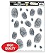Beistle 54242 22-Piece Fingerprint Wall Clings-1 Sheet, 12 by 17-Inch, Black/White