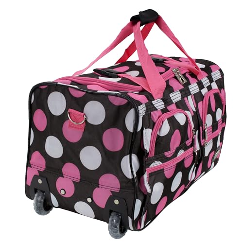 Image of Rockland Rolling Duffel Bag, Black, 22 inch