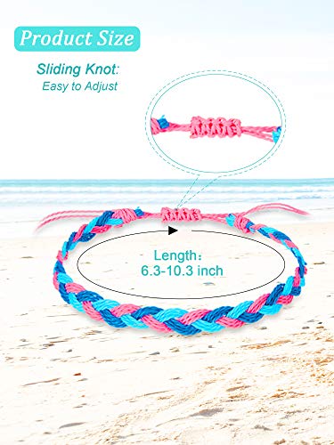 Hicarer 29 Pieces Adjustable Surfer Wave Bracelet Summer Ocean Strand Bracelet Waterproof Handmade Friendship Bracelet Sunflower Shell Bracelets Anklets Jewelry For Women Teen Girls (Summer Style) #TOP5