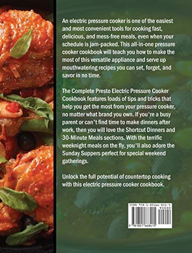 image for The Complete Presto Electric Pressure Cooker Cookbook: 550 Fast and Fo