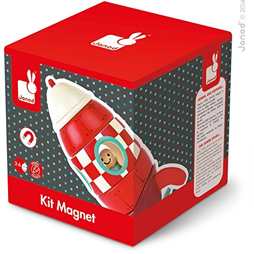 Preisvergleich Produktbild Janod Holz Magnetbausatz Rakete Rocket Kit