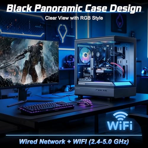 Image of Prebuilt Gaming PC Desktop,Core i7 Tower Computer,RX590 8G,Win11