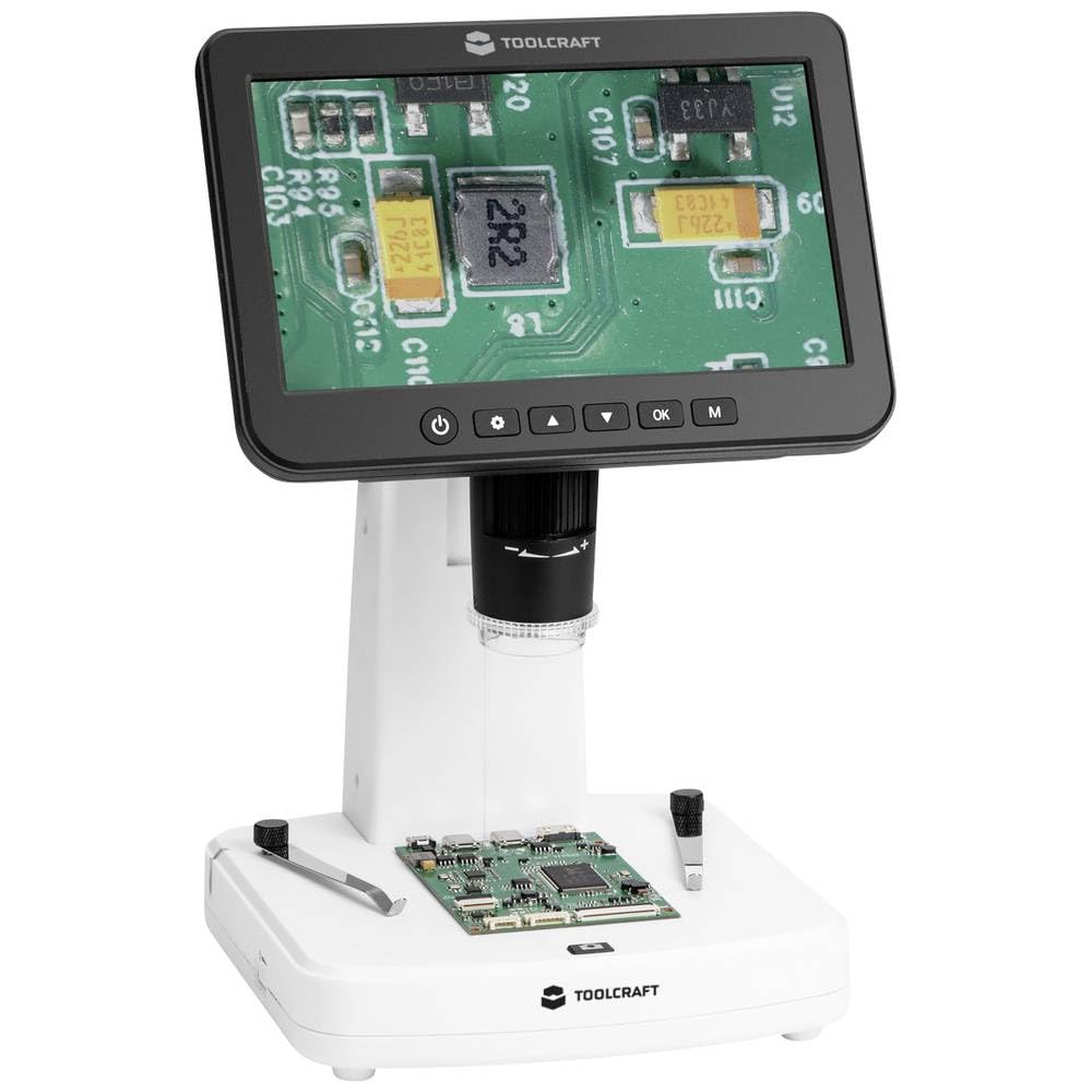 TOOLCRAFT TO-9407067 Digital-Mikroskop 300 x Auflicht, Durchlicht