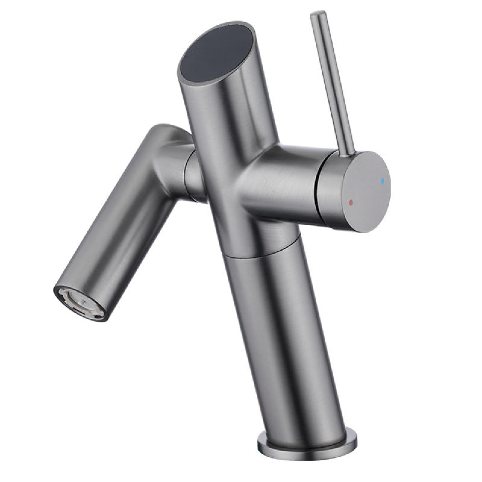 Bathroom Copper Hot and Cold Hand Wash Faucet, Gray