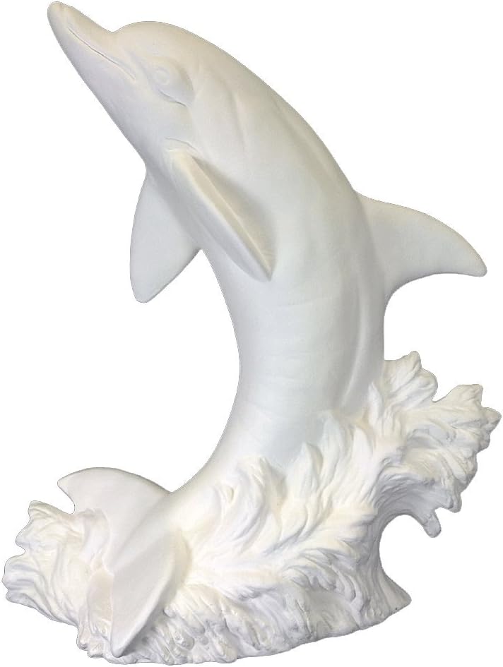 Ceramic Bisque - Ready to Paint - Jumping Dolphin