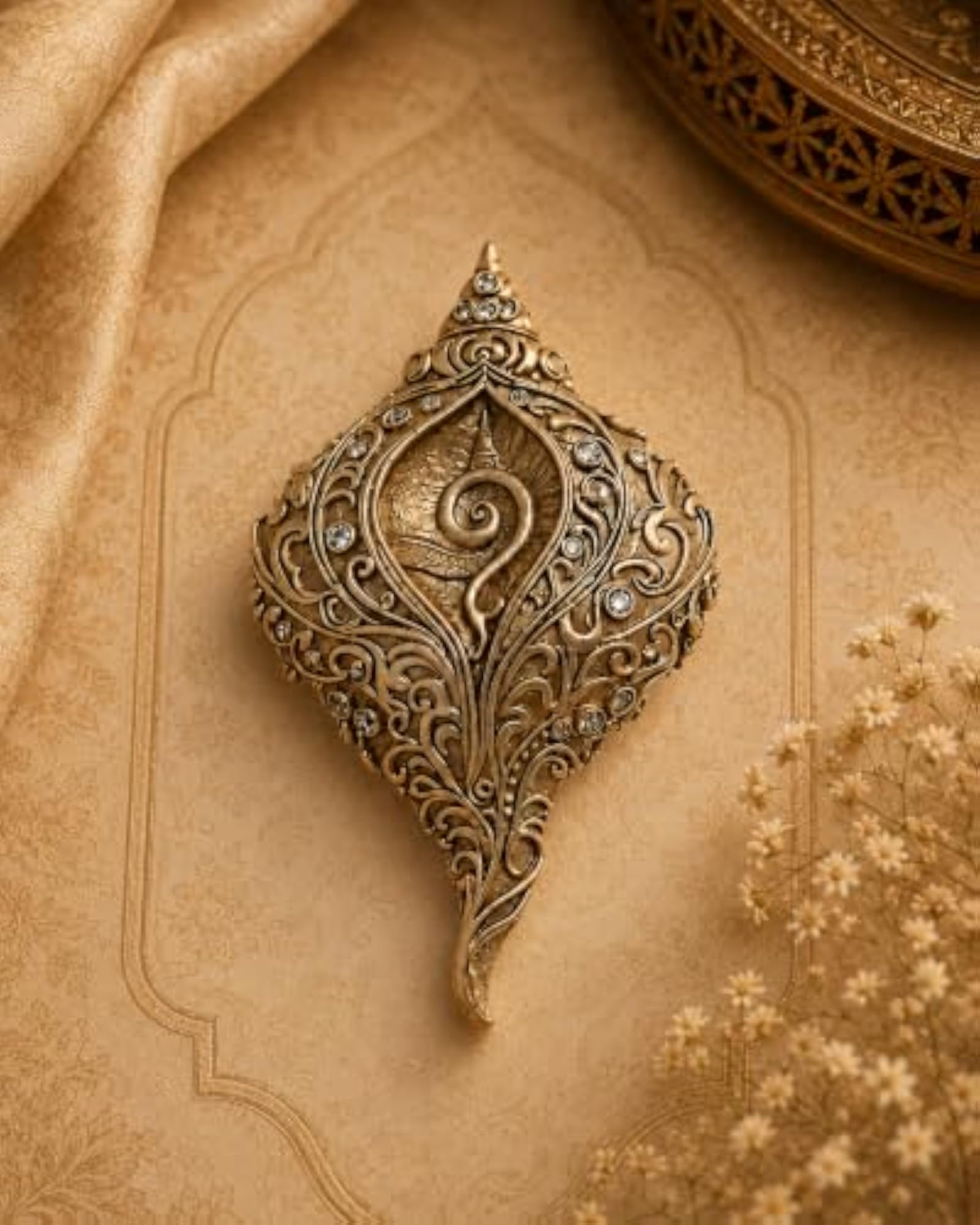 Royal Designer Brooch Pin for Men & Women, Shankhnad