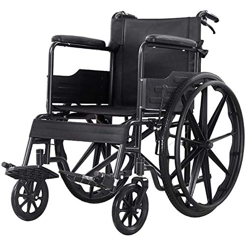 Generic Selbstfahrender Rollstuhl, leichtes, faltbares Mobilitätsgerät für ältere Menschen, tragbarer Rollstuhl für Unabhängigkeit oder Hausmeisterkomfort (Schwarz) Cover