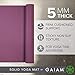 Gaiam Yoga Mat Premium Solid Color Non Slip Exercise & Fitness Mat for All Types of Yoga, Pilates & Floor Workouts, Sugar Beet, 5mm (05-64029)
