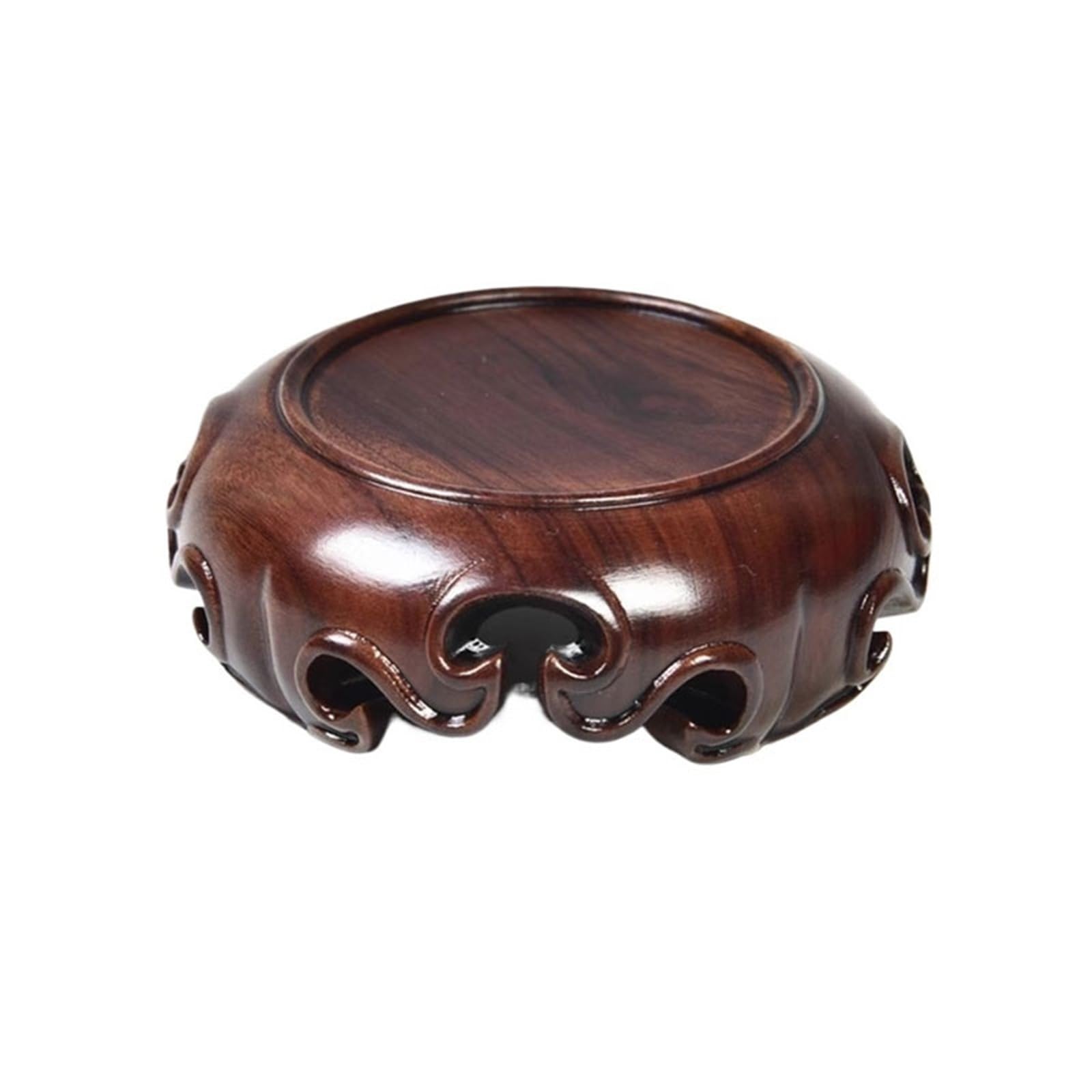 Base de bonsaï en palissandre sculpté - Socle en bois massif de qualité supérieure