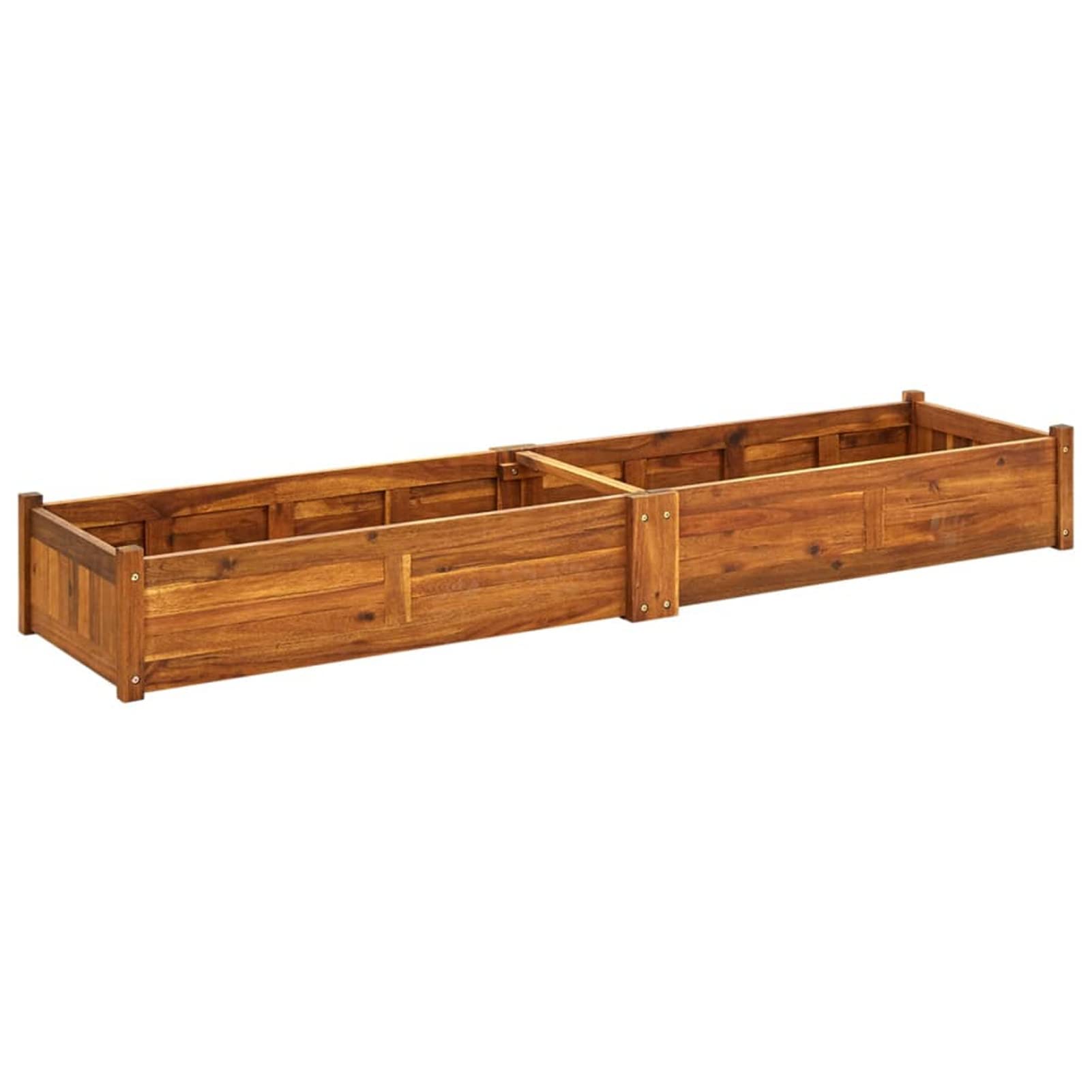 LAPOOH Arriate, Mesa De Cultivo, Huerto Domestico, Cultivo De Plantas Aromaticas, Arriate De Jardín, de Madera de Acacia 200x50x25 cm