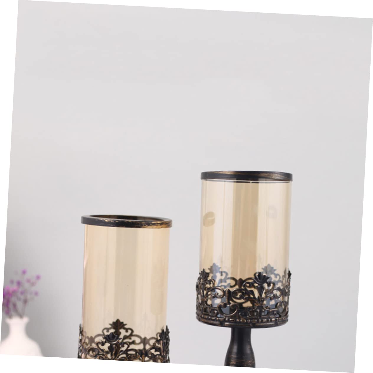 Candelabro de Metal Dorado, 2 Piezas, Estilo Creativo | Acabado Romántico y Delicado, Reutilizable para Cocina y Salón, Pieza Decorativa para Bodas y Hoteles